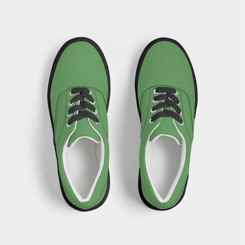Medium Green Men's Canvas Sneakers (GL1-ME-ME) - Top