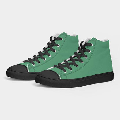 Medium Green Men's High-Top Canvas Sneakers (BGG3-ME-ME) - Side 3
