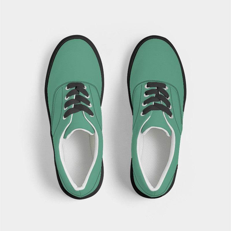 Medium Green Women's Canvas Sneakers (BGG2-ME-ME) - Top