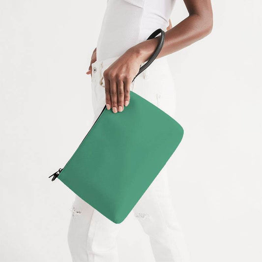 Medium Green Zip Pouch (BGG2-ME-ME) - Side Holding