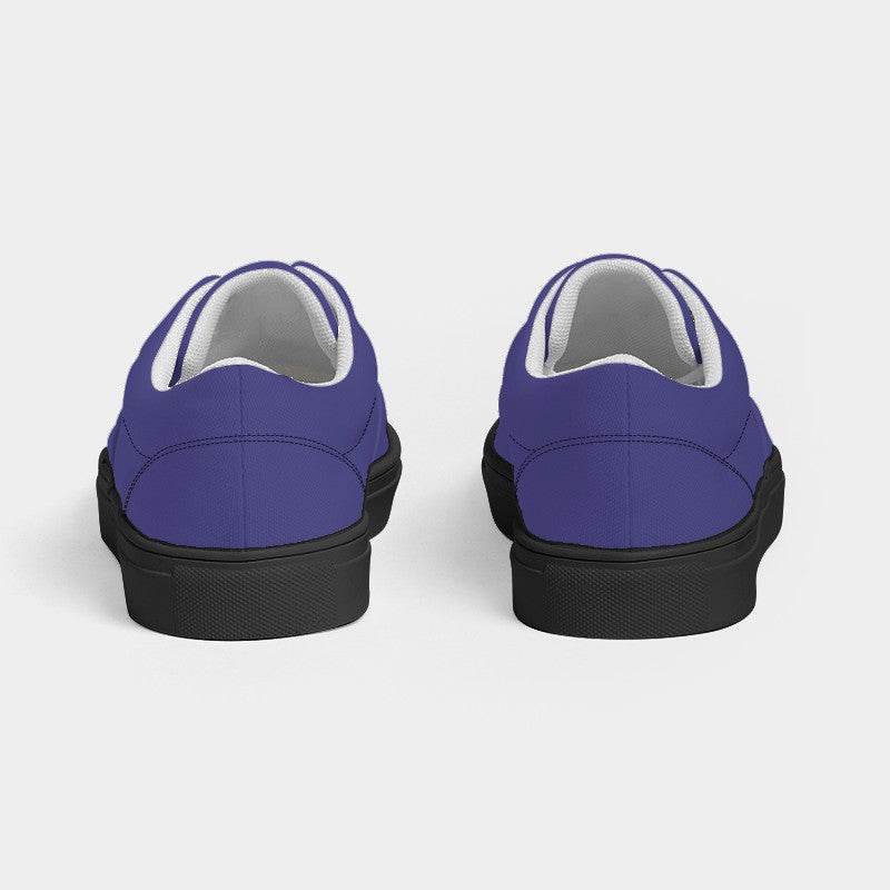 Medium Indigo Men's Canvas Sneakers (PUI2-ME-ME) - Back