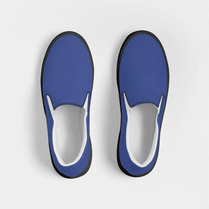 Medium Indigo Men's Slip-On Canvas Sneakers (I-ME-ME) - Top