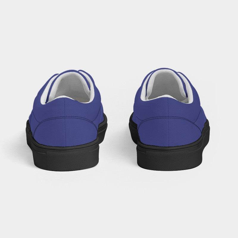 Medium Indigo Women's Canvas Sneakers (PUI3-ME-ME) - Back