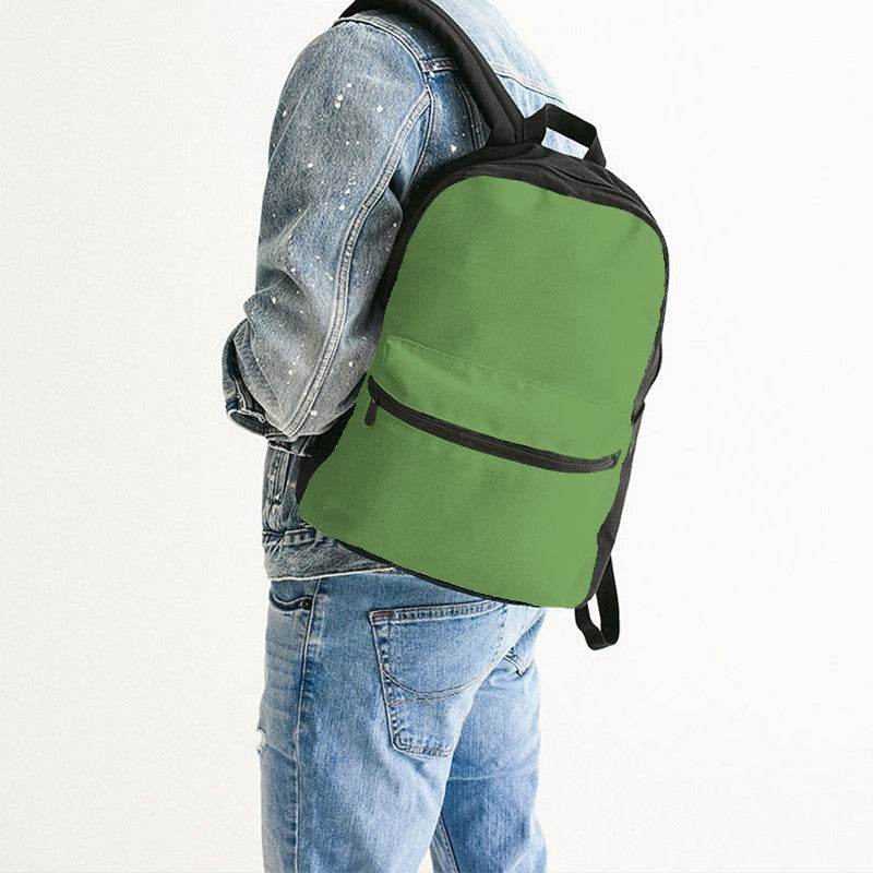 Medium Lime Canvas Backpack (GL2-ME-ME) - Man Back CloseUp