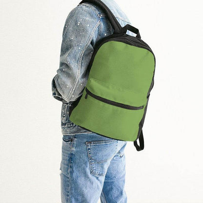Medium Lime Canvas Backpack (GL3-ME-ME) - Man Back CloseUp