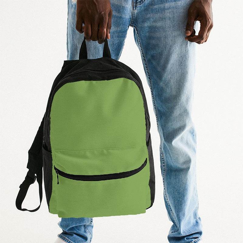 Medium Lime Canvas Backpack (GL3-ME-ME) - Man Holding