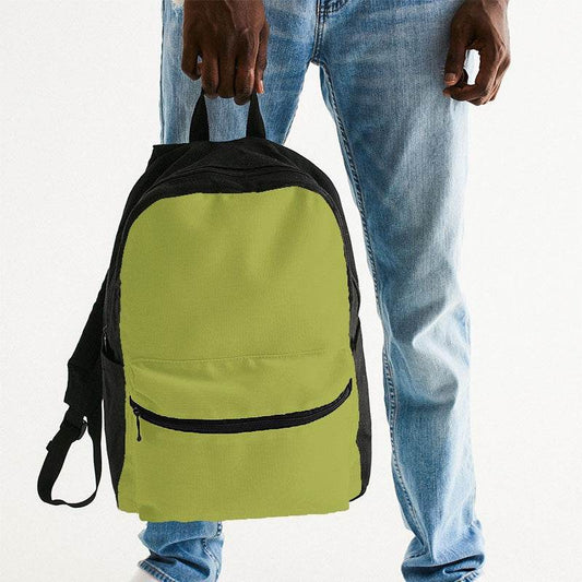 Medium Lime Canvas Backpack (LY1-ME-ME) - Man Holding