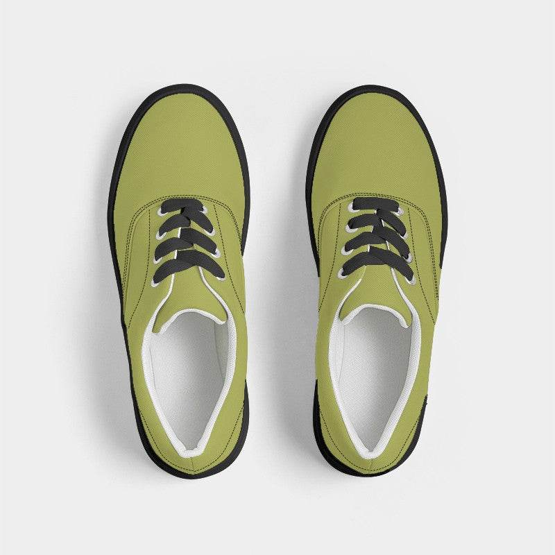Medium Lime Men's Canvas Sneakers (LY1-ME-ME) - Top
