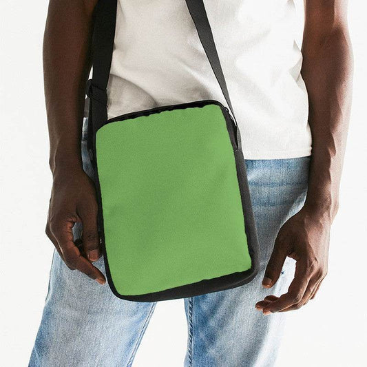 Medium Lime Messenger Pouch (GL2-ME-ME) - Man Front CloseUp