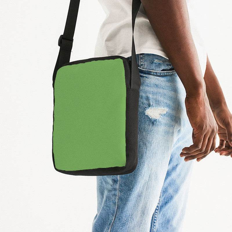 Medium Lime Messenger Pouch (GL2-ME-ME) - Man Side CloseUp