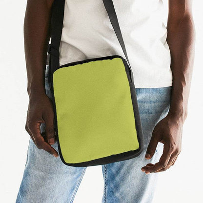 Medium Lime Messenger Pouch (LY1-ME-ME) - Man Front CloseUp