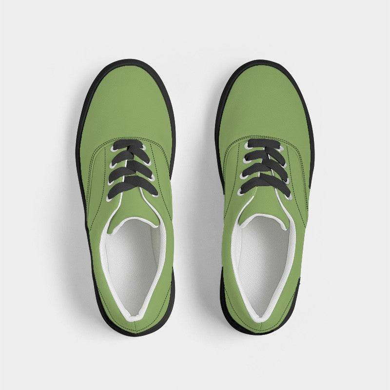Medium Lime Women's Canvas Sneakers (GL3-ME-ME) - Top