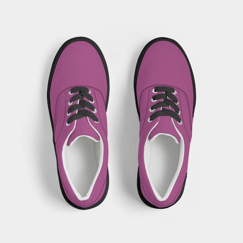 Medium Magenta Men's Canvas Sneakers (PIM2-ME-ME) - Top