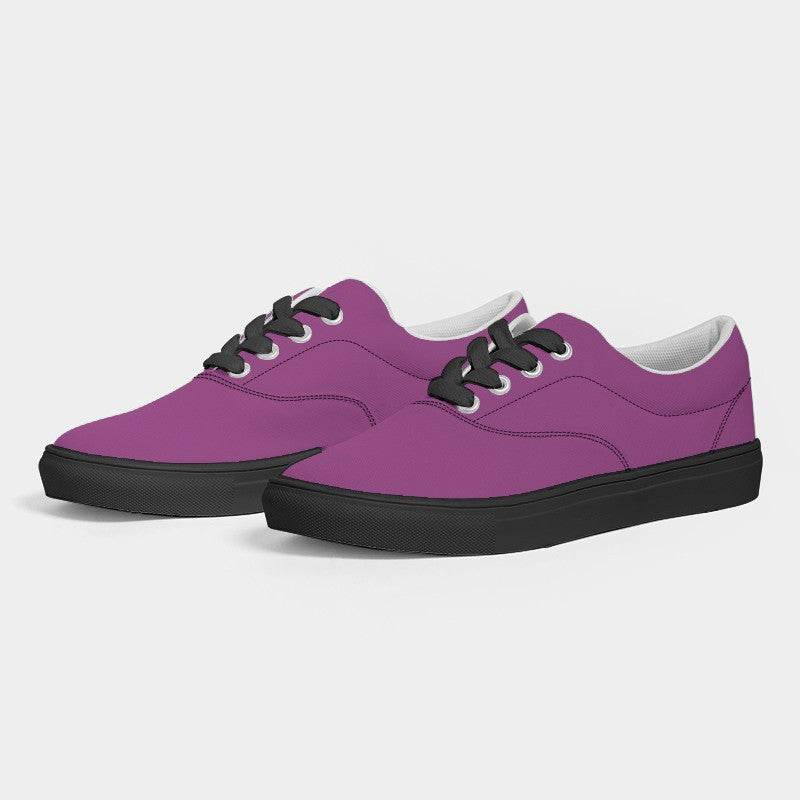 Medium Magenta Men's Canvas Sneakers (PIM3-ME-ME) - Side 3