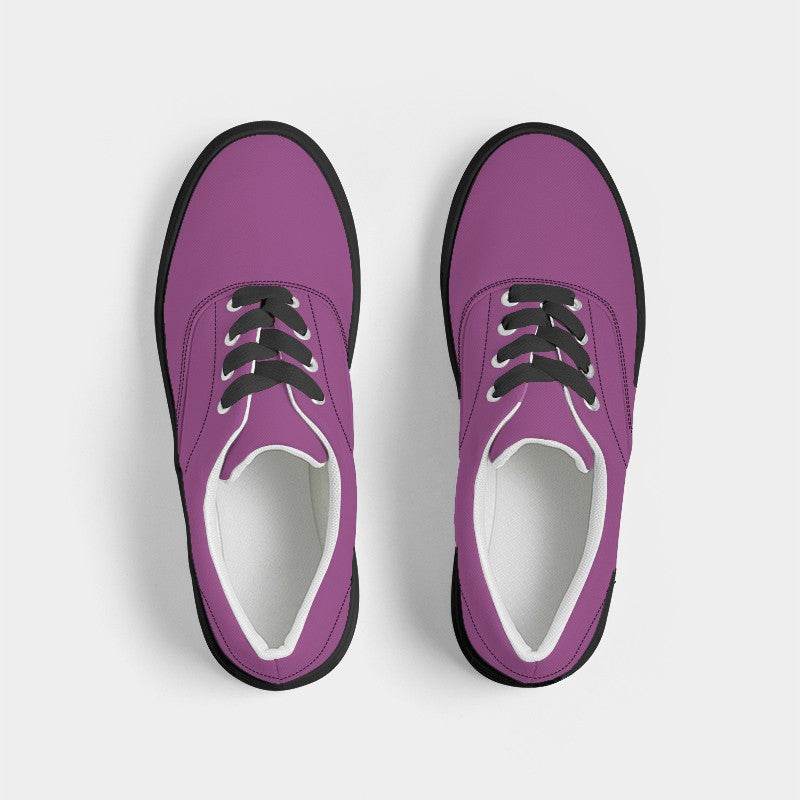 Medium Magenta Men's Canvas Sneakers (PIM3-ME-ME) - Top