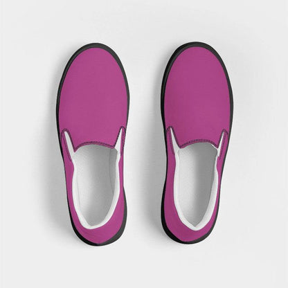 Medium Magenta Men's Slip-On Canvas Sneakers (PIM2-ME-ME) - Top