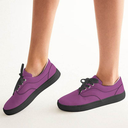 Medium Magenta Women's Canvas Sneakers (PIM3-ME-ME) - Woman CloseUp