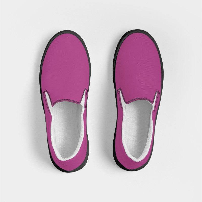 Medium Magenta Women's Slip-On Canvas Sneakers (PIM2-ME-ME) - Top