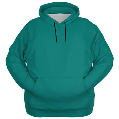 Medium Midtone Blue-Green Hoodie (C80M0Y40K45) - Ghost Front PLUS