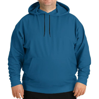 Medium Midtone Blue Hoodie (C80M40Y0K45) - Man Front PLUS