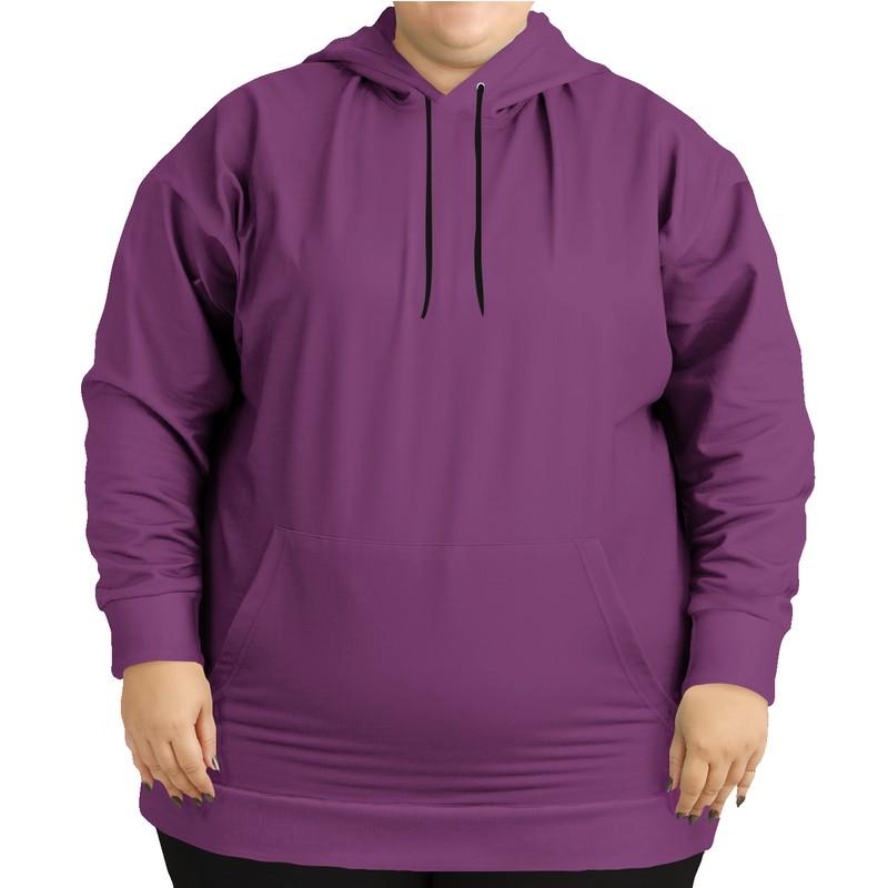 Medium Midtone Purple Hoodie (C30M80Y0K45) - Woman Front PLUS