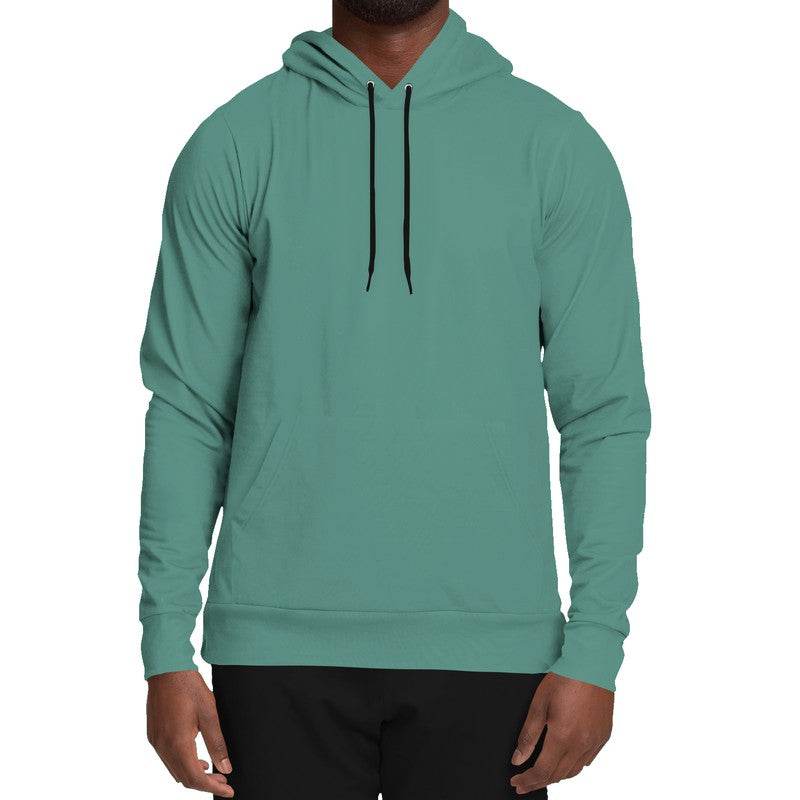 Medium Muted Blue-Green Hoodie (BG-MU-ME) - Man Front