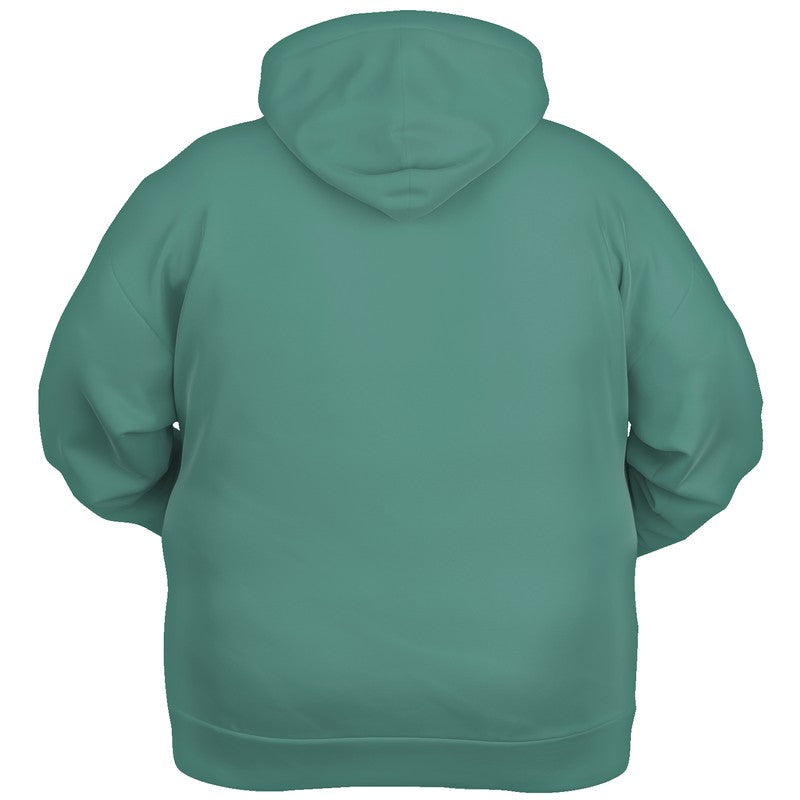Medium Muted Blue-Green Hoodie PLUS (BG-MU-ME) - Ghost Back PLUS