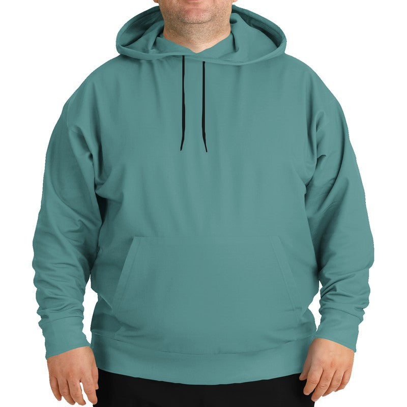 Medium Muted Blue-Green Hoodie PLUS (CBG2-MU-ME) - Man Front PLUS