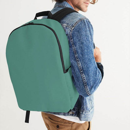 Medium Muted Blue-Green Waterproof Backpack (BG-MU-ME) - Man CloseUp