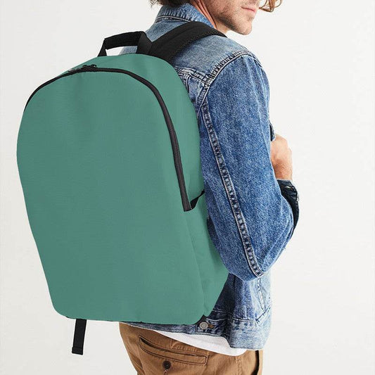 Medium Muted Blue-Green Waterproof Backpack (BG-MU-ME) - Man CloseUp