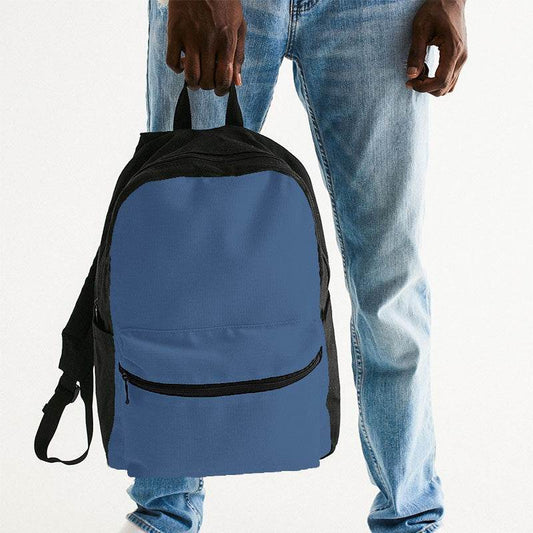 Medium Muted Blue Canvas Backpack (IB2-MU-ME) - Man Holding