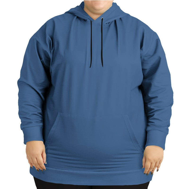 Medium Muted Blue Hoodie PLUS (IB2-MU-ME) - Woman Front PLUS