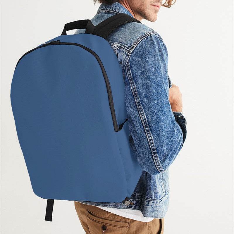 Medium Muted Blue Waterproof Backpack (IB2-MU-ME) - Man CloseUp