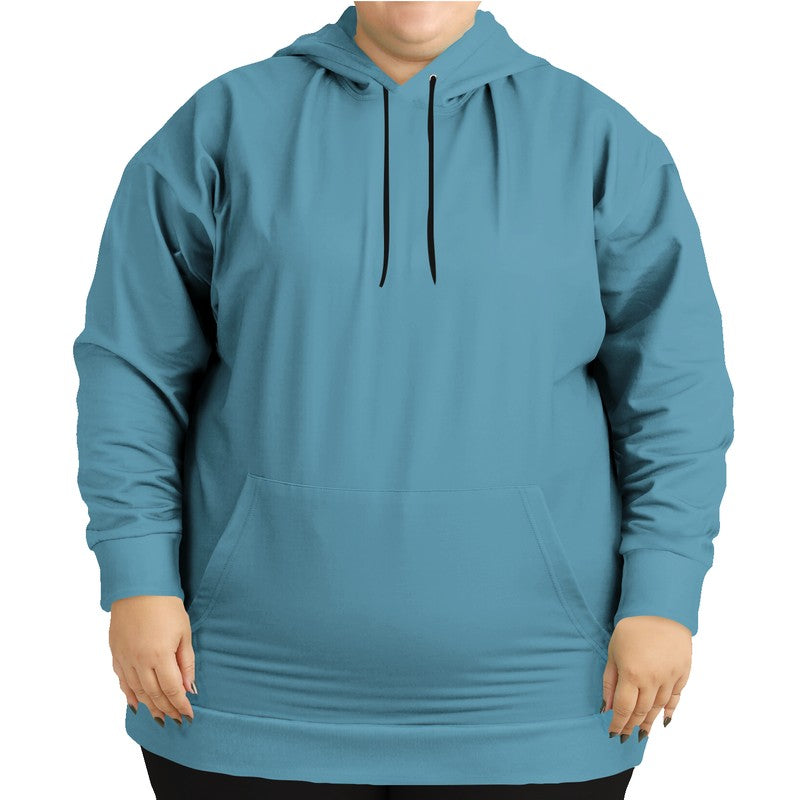 Medium Muted Cyan Hoodie PLUS (BC2-MU-ME) - Woman Front PLUS