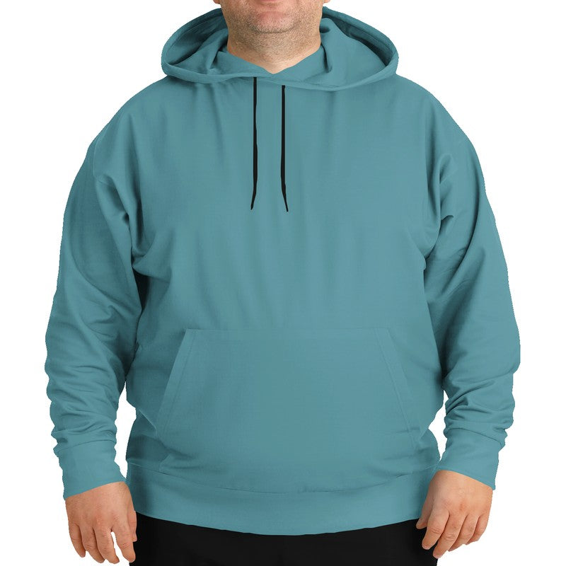Medium Muted Cyan Hoodie PLUS (C-MU-ME) - Man Front PLUS