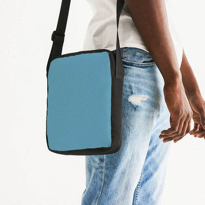 Medium Muted Cyan Messenger Pouch (BC2-MU-ME) - Man Side CloseUp