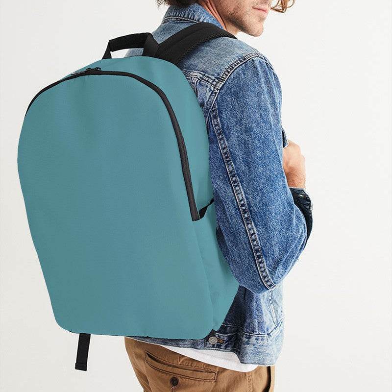 Medium Muted Cyan Waterproof Backpack (C-MU-ME) - Man CloseUp