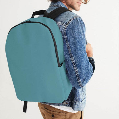 Medium Muted Cyan Waterproof Backpack (C-MU-ME) - Man CloseUp
