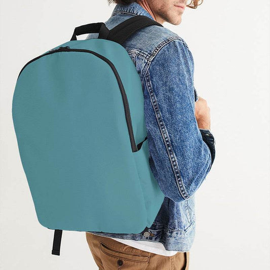 Medium Muted Cyan Waterproof Backpack (C-MU-ME) - Man CloseUp