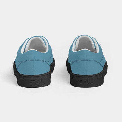 Medium Muted Cyan Women's Canvas Sneakers (BC2-MU-ME) - Back