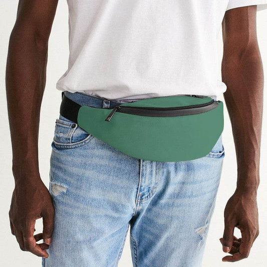 Medium Muted Green Belt Bag (BGG2-MU-ME) - Man Front CloseUp