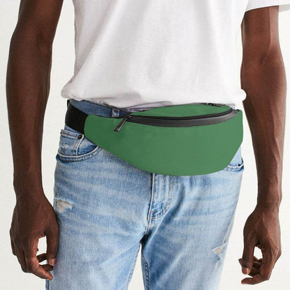 Medium Muted Green Belt Bag (G-MU-ME) - Man Front CloseUp