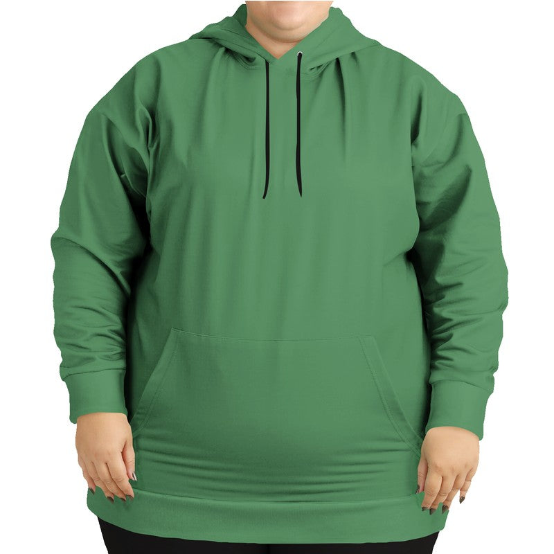 Medium Muted Green Hoodie PLUS (G-MU-ME) - Woman Front PLUS