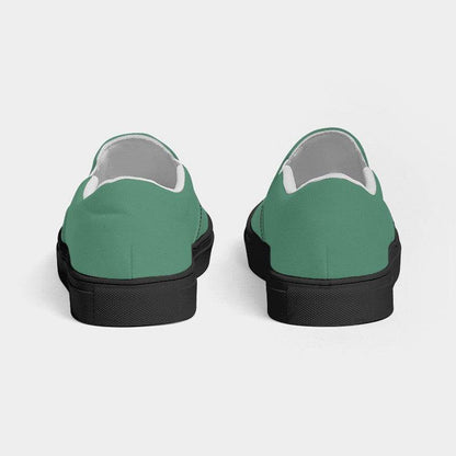 Medium Muted Green Men's Slip-On Canvas Sneakers (BGG2-MU-ME) - Back