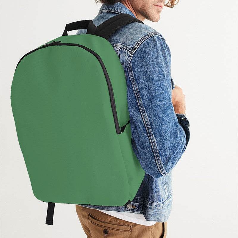 Medium Muted Green Waterproof Backpack (G-MU-ME) - Man CloseUp