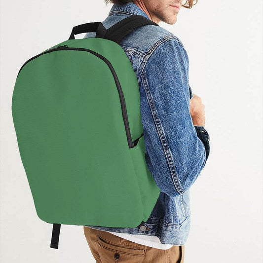 Medium Muted Green Waterproof Backpack (G-MU-ME) - Man CloseUp