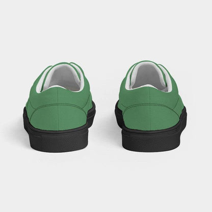 Medium Muted Green Women's Canvas Sneakers (G-MU-ME) - Back