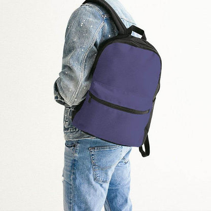 Medium Muted Indigo Canvas Backpack (PUI2-MU-ME) - Man Back CloseUp
