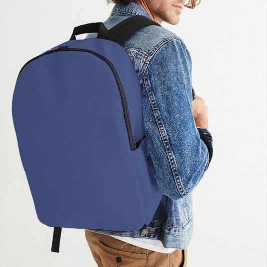 Medium Muted Indigo Waterproof Backpack (I-MU-ME) - Man CloseUp
