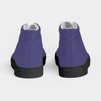 Medium Muted Indigo Women's High-Top Canvas Sneakers (PUI2-MU-ME) - Back